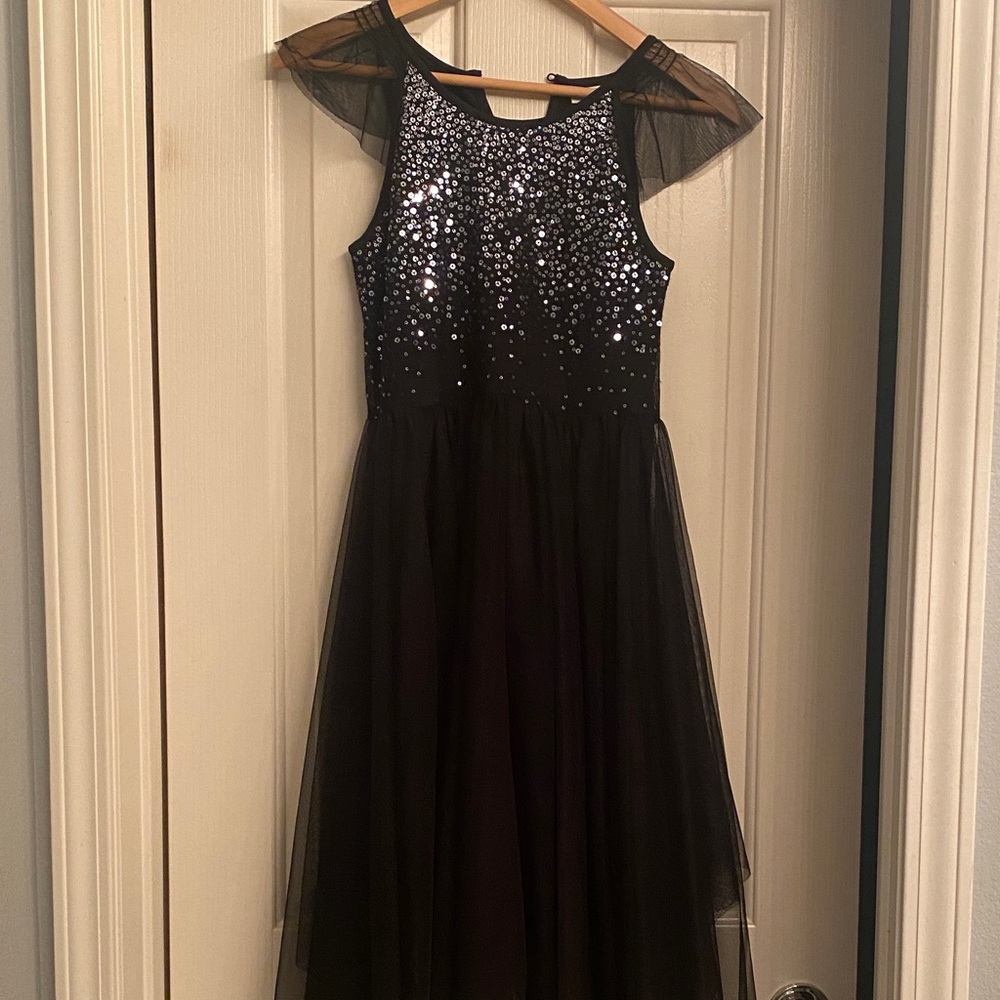 Cat & Jack Black Sequin Formal Dress